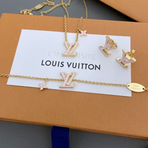 L Necklace  bracelet  earrings