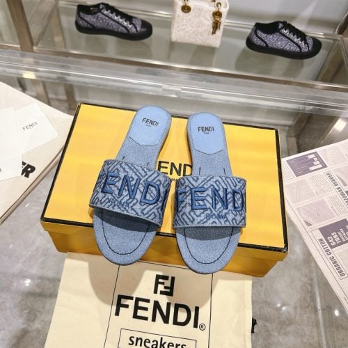 wide lace flat slippers