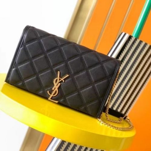 Becky Diamond Quilted Lambskin Chain Bag for relaxed shoulder carry