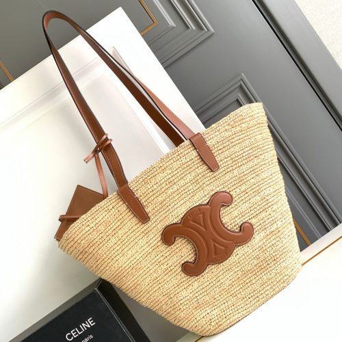 CEL's new large grass woven vegetable basket bag