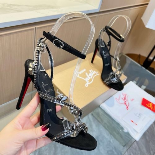 Spring women's crystal high-heeled sandals