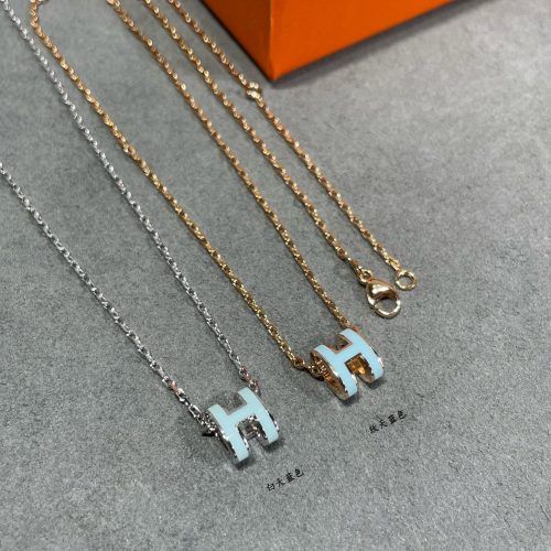 paired mini H Linlang necklace