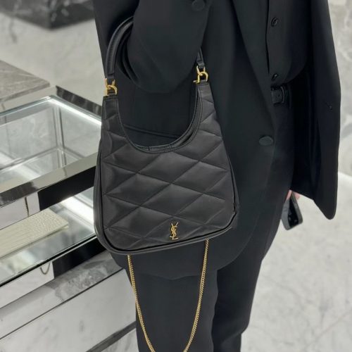 Diamond Stitched Sheepskin Hobo Handbag for relaxed shoulder carry