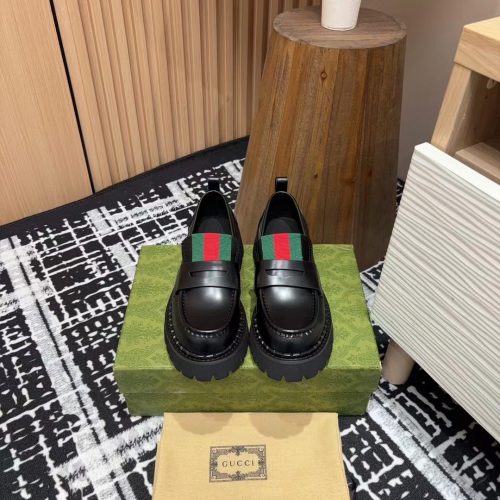 webbing thick soled loafers