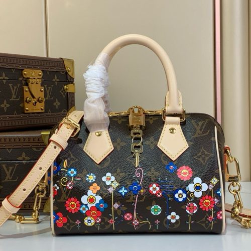canvas leather handbag model M14175