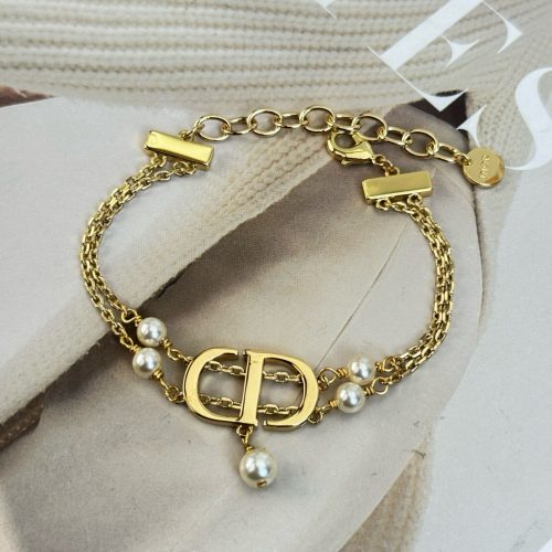 CD double-layer pearl bracelet
