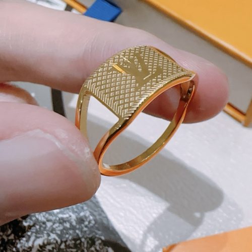 Gold Tone Textured Ring