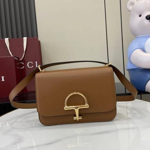 Small Structured Leather Shoulder Bag