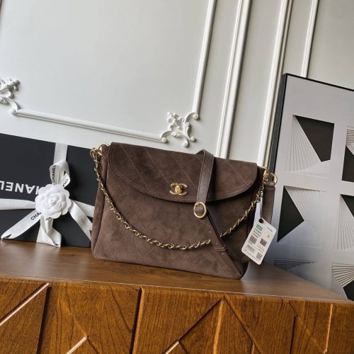 Suede Hobo Messenger Bag
